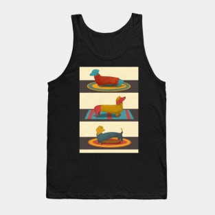 Three Posing Dachshunds Tank Top